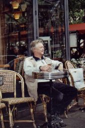 What's he looking at?