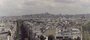 Looking northeast from the top of l'Arc du Triumphe